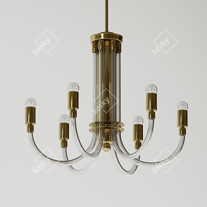 Glamorous Crystal Chandeliers 3D model image 1