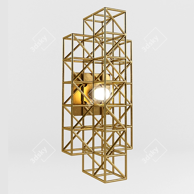 Brass Wall Sconce 3D model image 1