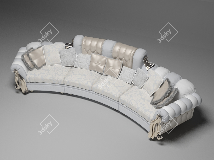 Elegant Curve Sofa: Paolo Luchetta 3D model image 1