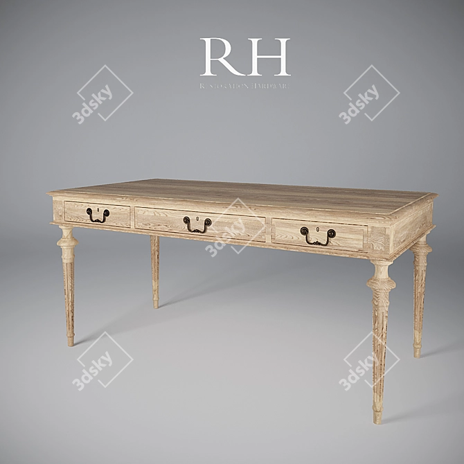 RestoDesk: Sleek and Stylish Workstation 3D model image 2