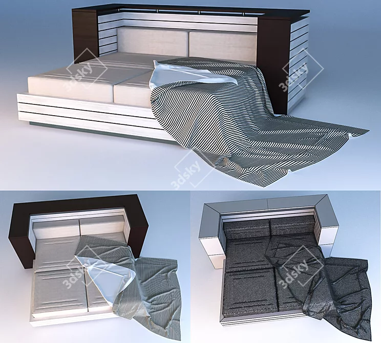 Cozy Dream Bed 3D model image 1