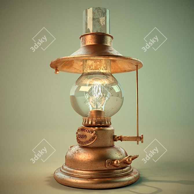 Vintage Charm Table Lamp by Moretti Luce 3D model image 1