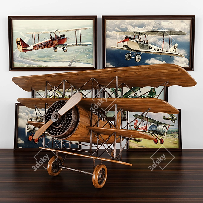 Aviation Dreams Figurine 3D model image 1