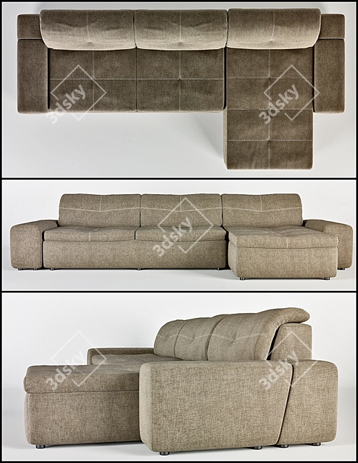 Modular Sofa Smile ROM 3D model image 1
