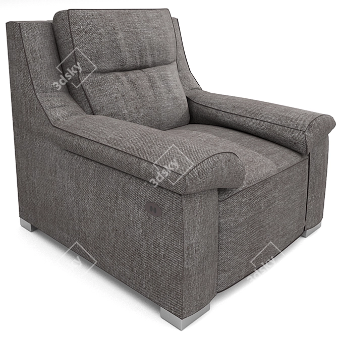 Elegant Napoli Arm Chair 3D model image 1