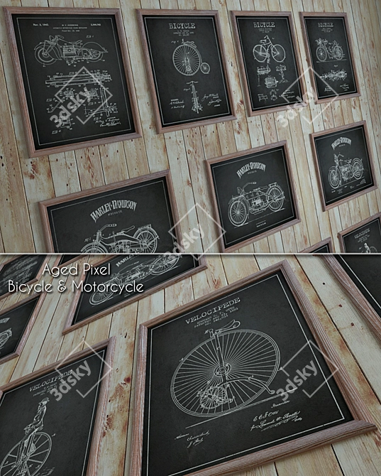 Vintage Pixel "Bike & Moto" Bundle 3D model image 2