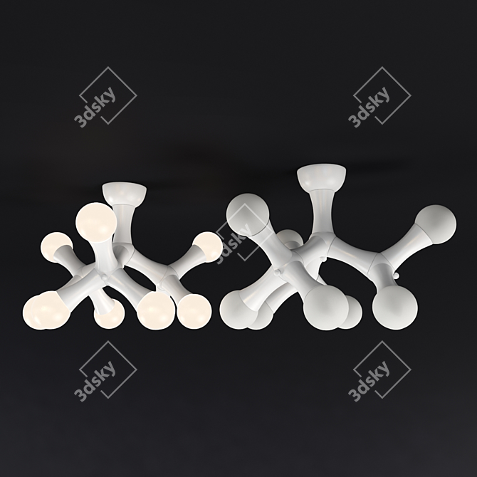 Atomic Glow Pendant Lights 3D model image 1