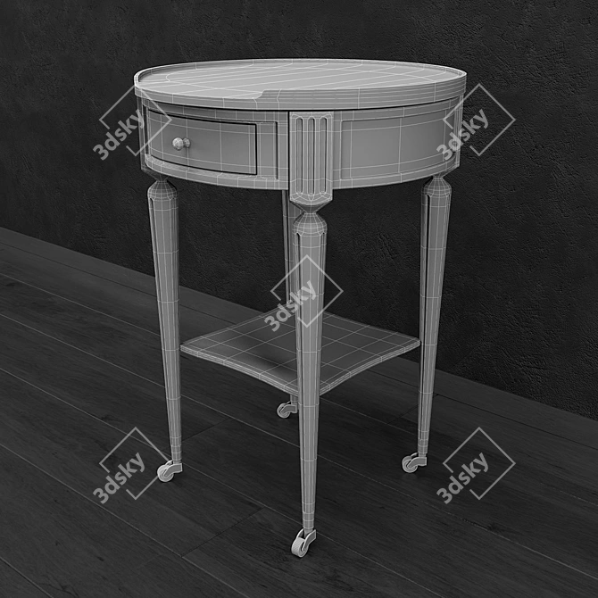 De Bournais B651 Sofa Table: Italian Design & Marble Top 3D model image 3