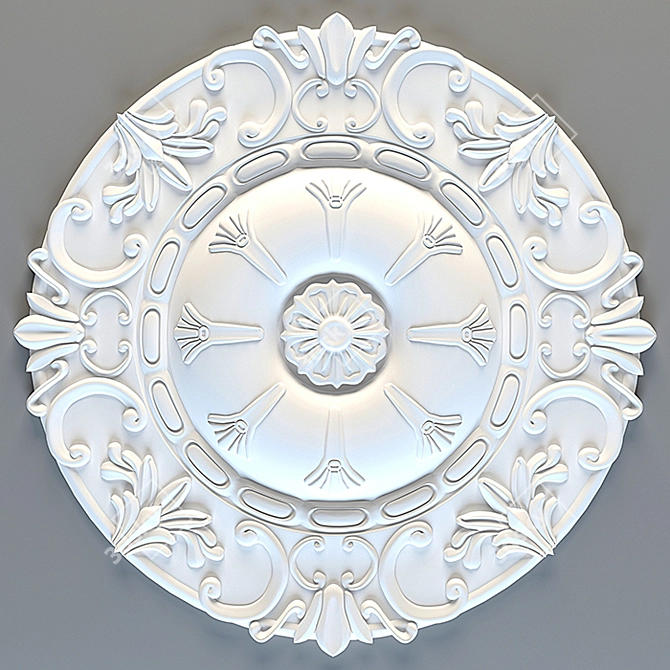 Elegant Rosette Belle Epoque 3D model image 1