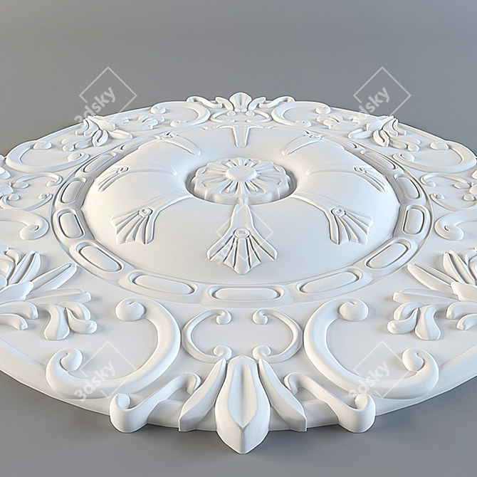 Elegant Rosette Belle Epoque 3D model image 2