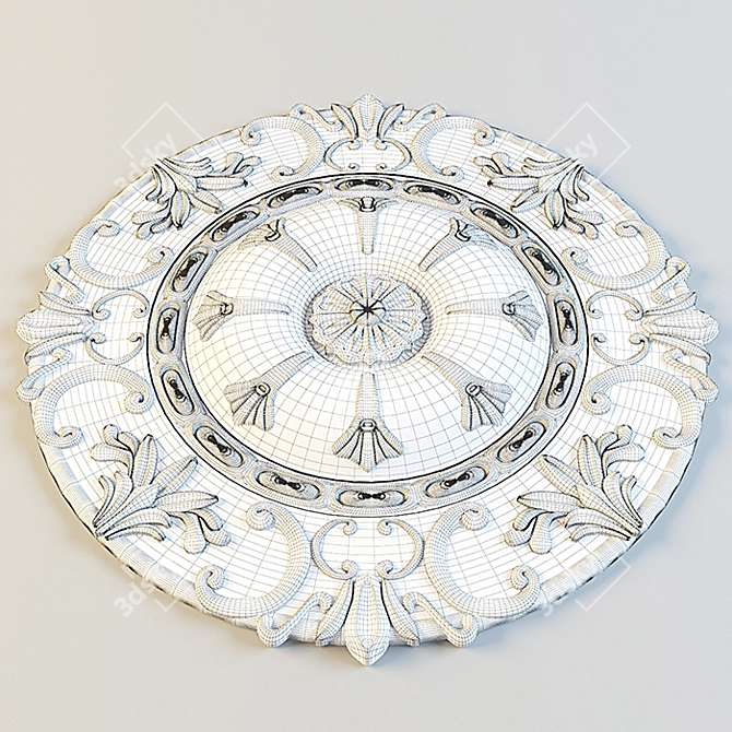Elegant Rosette Belle Epoque 3D model image 3