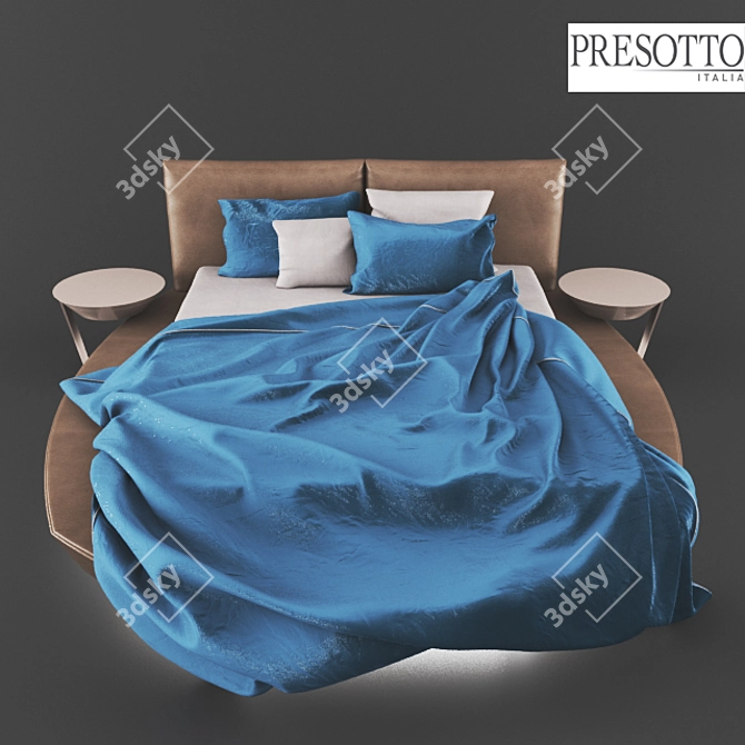 Presotto Zero Round Bed 3D model image 1