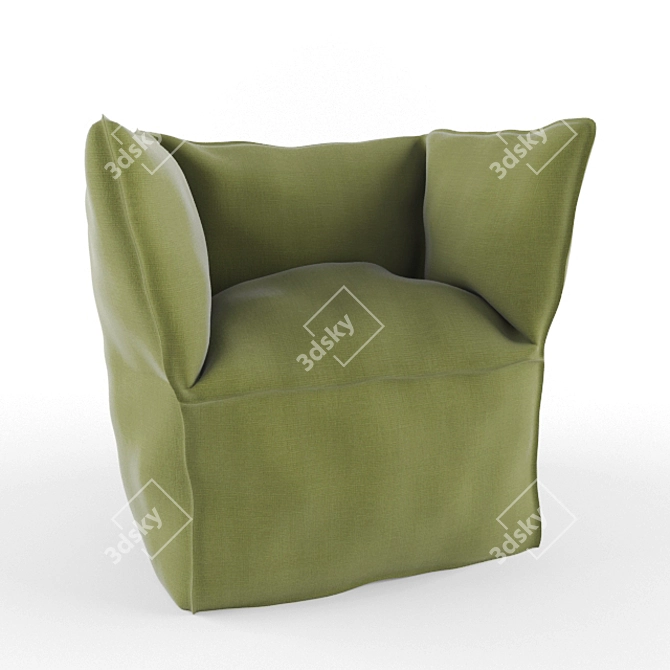 Elegant Upholstered Chair 3D model image 1