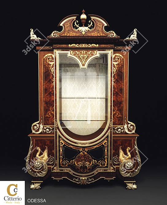 Italian Elegance: Citterio Odessa Showcase 3D model image 1
