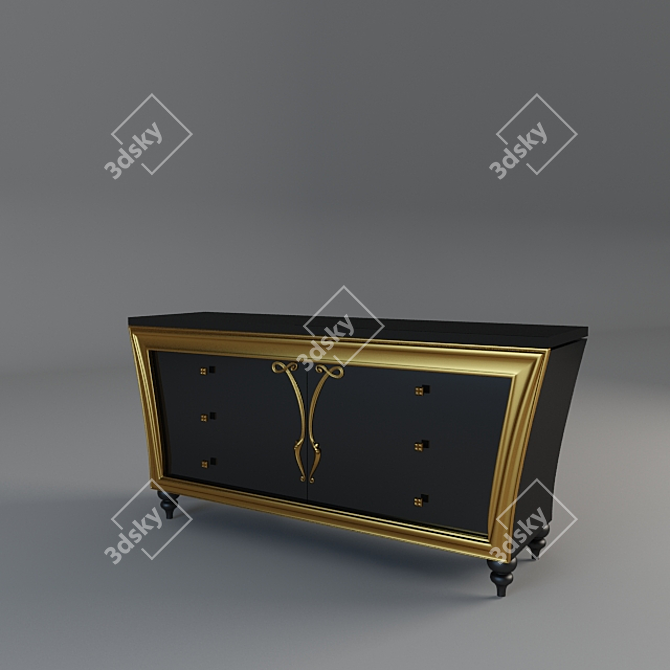 Italian Bedroom Set: Ellelux Ebano by Lanpas Factory 3D model image 2