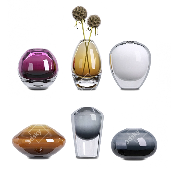 Sleek Modern Vases | Boconcept 3D model image 1