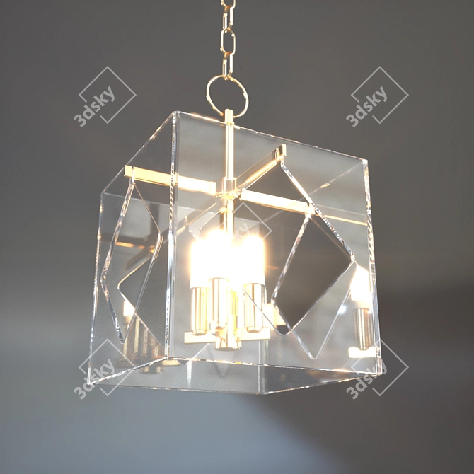 Modern Vintage Bronze Pendant 3D model image 1