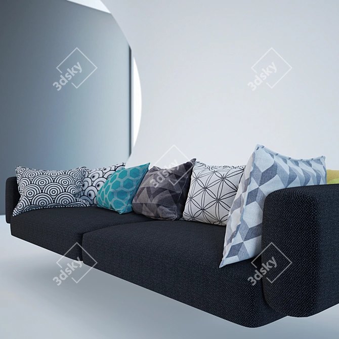 Cozy Cushions for Your Sofa 3D model image 2