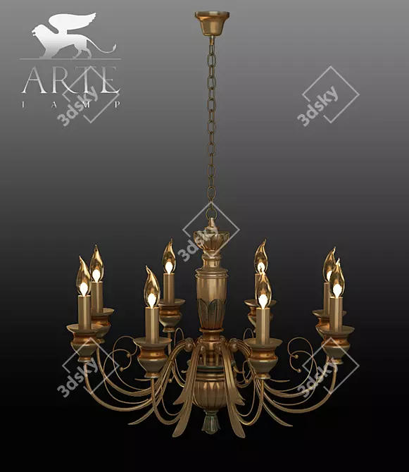 DORATURA Chandelier: Elegant, Luxurious, and Timeless 3D model image 1