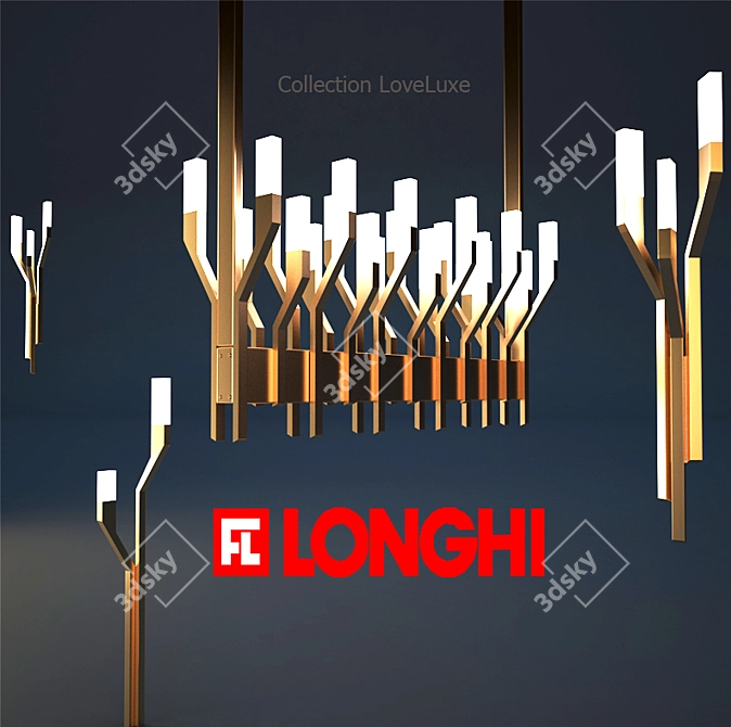 Loveluxe Chandelier: Elegant Lighting for Your Space 3D model image 1