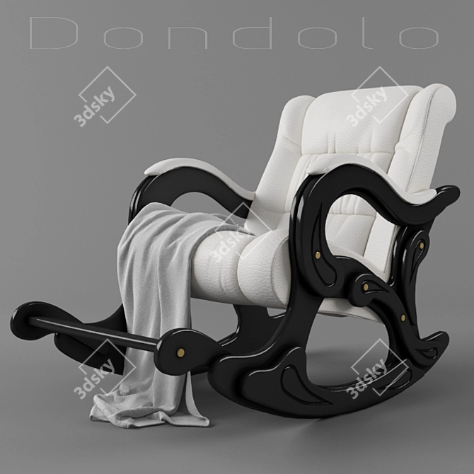 Dondolo Rocker Chair: Comfort in Motion 3D model image 1