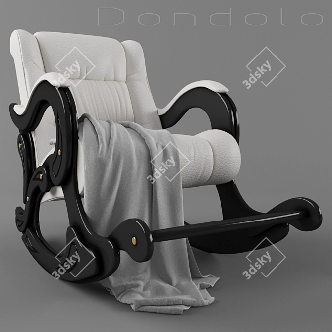 Dondolo Rocker Chair: Comfort in Motion 3D model image 2