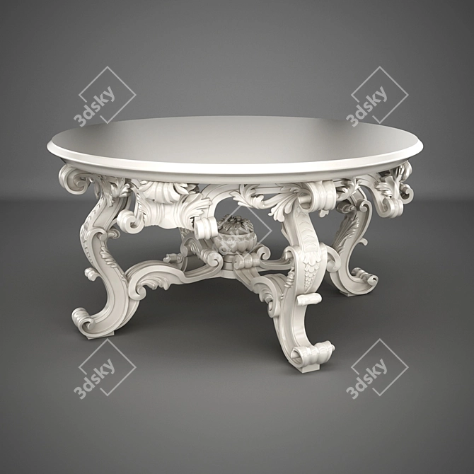 Classic William Switzer Large Round Palazzo Capponi Centre Table 3D model image 1