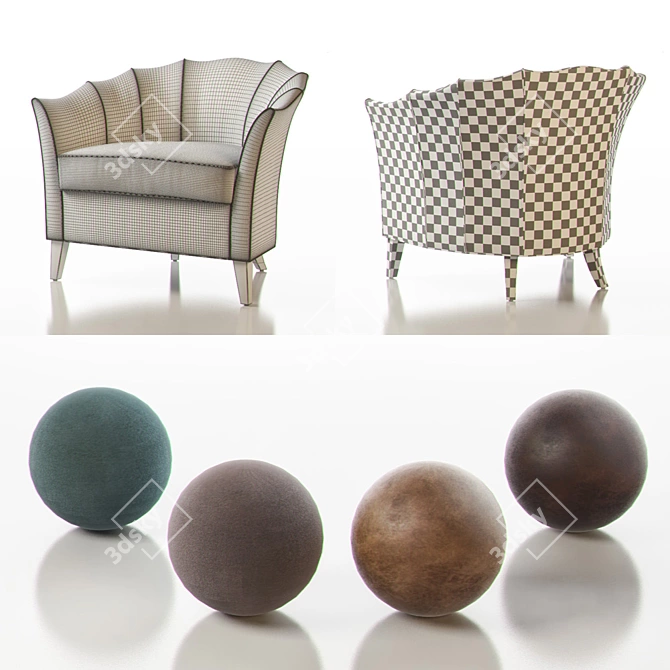 Vanhamme Gotham Armchair: 3dsmax 2010 & 2012+vray 3D model image 3