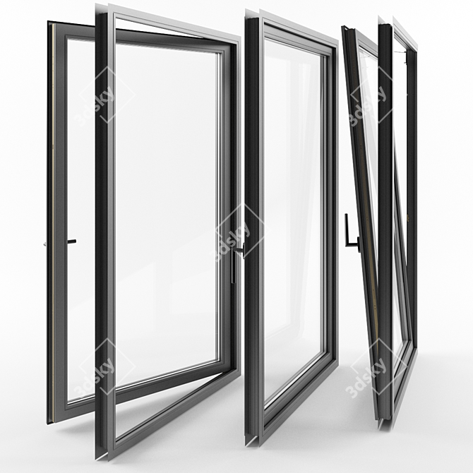 Double Glazed Detailed Windows 3D model image 2