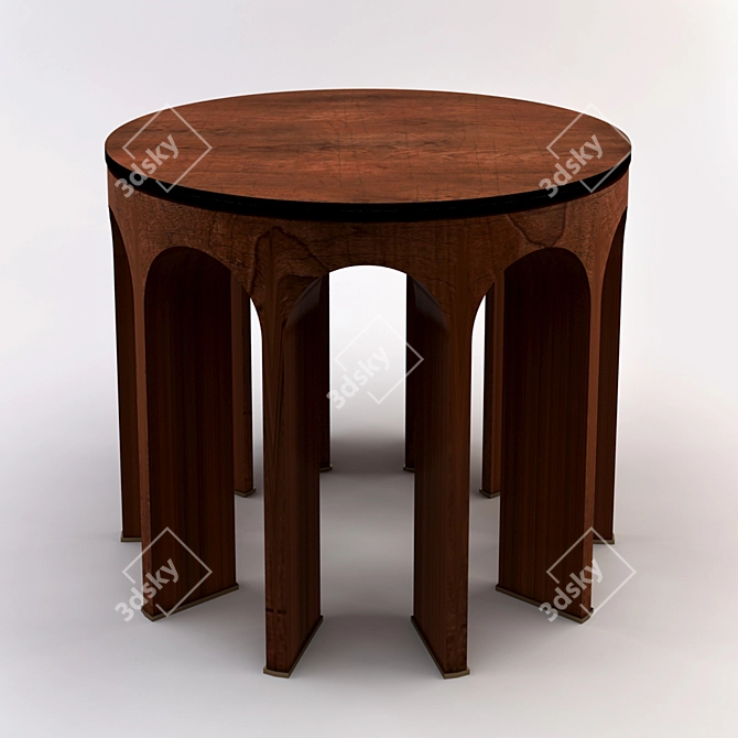  Retro Gaming Arcade Center Table 3D model image 1