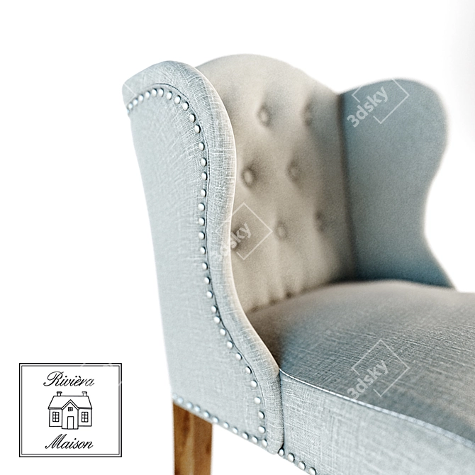 Riviera Maison Keith Lowback Bar Stool 3D model image 2