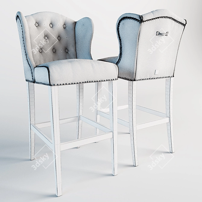 Riviera Maison Keith Lowback Bar Stool 3D model image 3