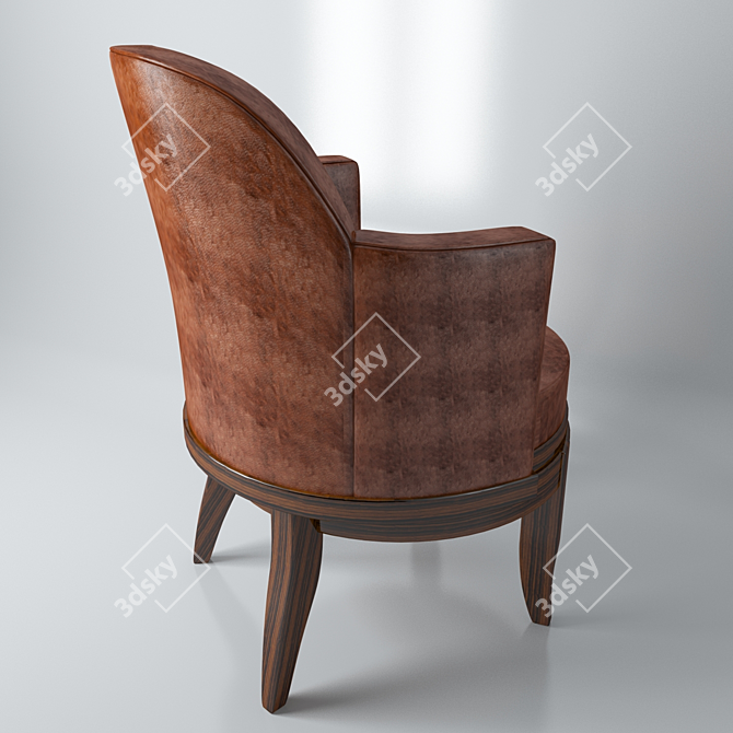 Luxury Pollaro Armchair: CR134C 3D model image 2