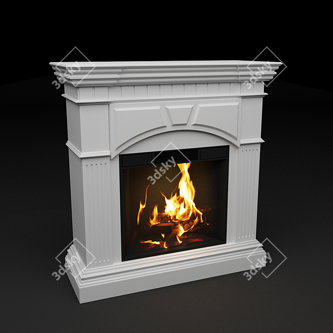 Modern Sherwood Fireplace 3D model image 1