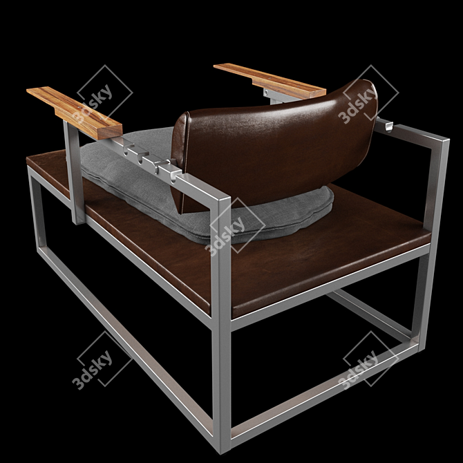 Sleek VERDEN Quintal Chair 3D model image 2