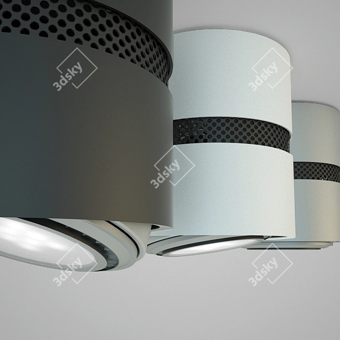 Sleek Ceiling Luminaire by HALLA 3D model image 3