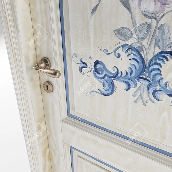 Tuscan Charm: Restored Italian Classic Door 3D model image 2