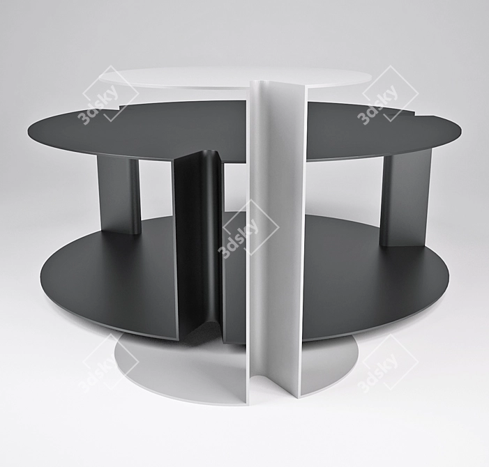 Sleek Stackable Nix Tables - Elegant Functionality 3D model image 1