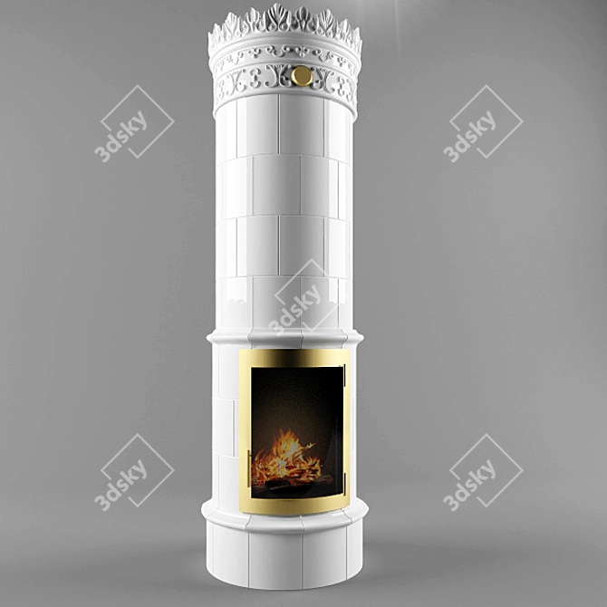 Gabriel Round Tile Oven 3D model image 1