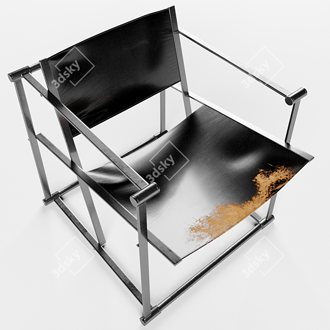 Vintage Leather Seat: Pastoe FM 60 3D model image 1