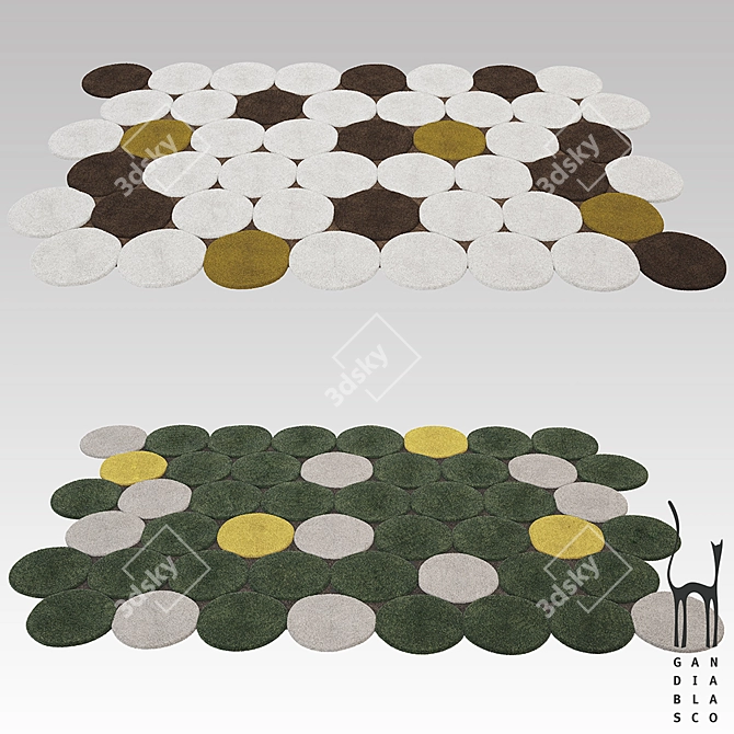 Title: Gan Circulos Rug: Exceptional Design 3D model image 1