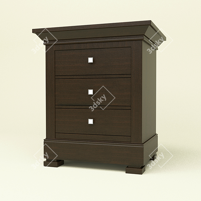 Modern Antique Nightstand: Zichele 6513 3D model image 1