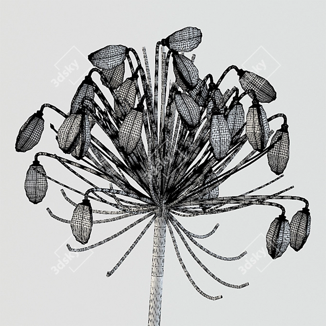 Blooming Seed Bud Vase 3D model image 3