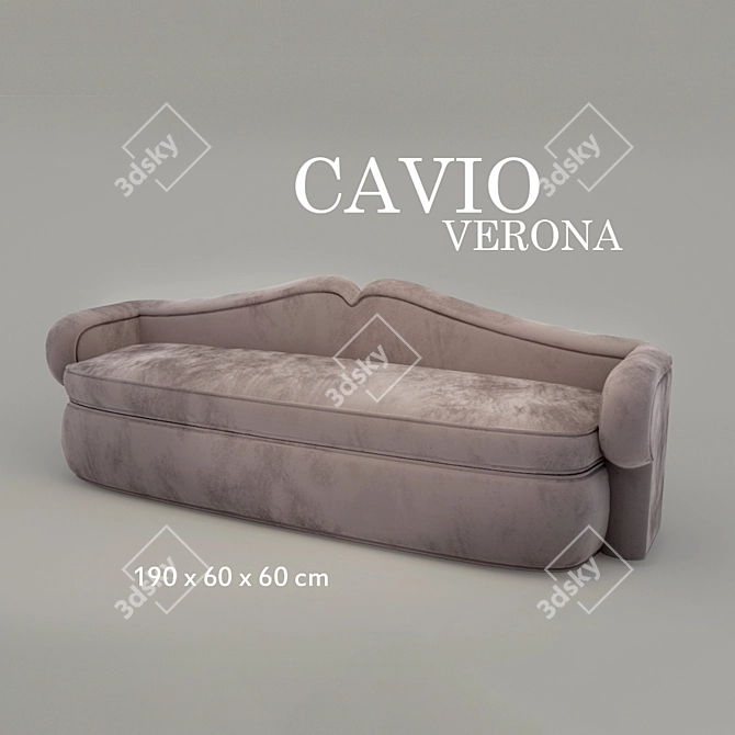 Modern Verona Banquette - Cavio 3D model image 1