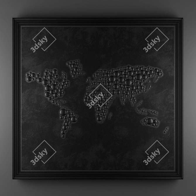 Global Frame Wall Decor 3D model image 3