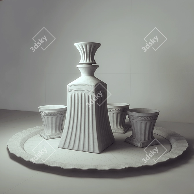 Elegant Whiskey Gift Set: Linea Argenti CR1859 3D model image 2