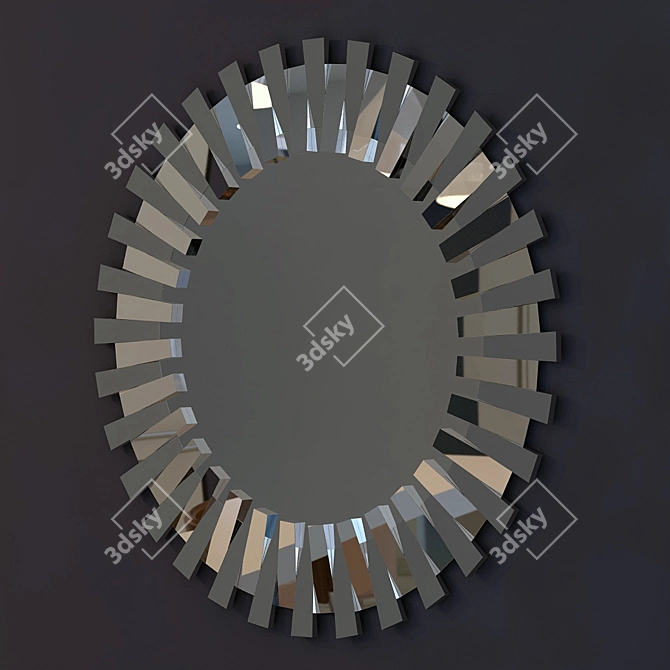 Contemporary Baka Wall Mirror - Sleek and Stylish 3D model image 1