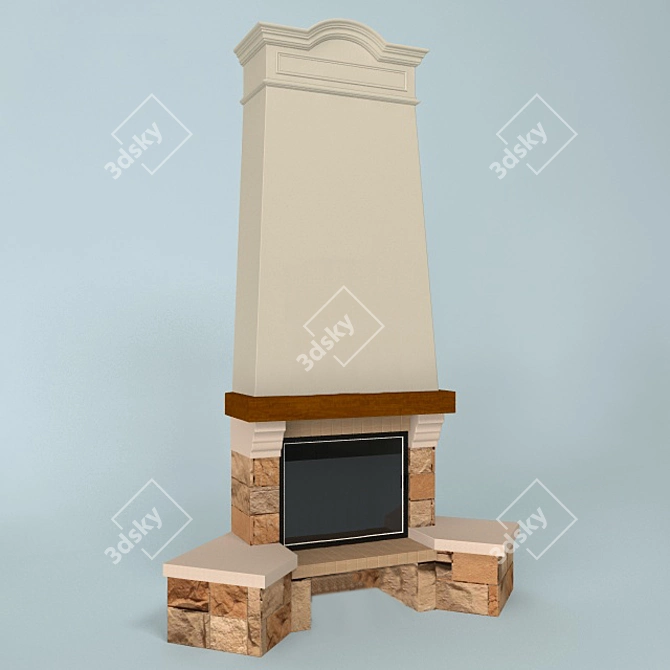 Supra Palisse Fireplace 3D model image 1