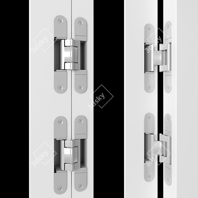 Sleek Concealed Hinges: 90 & 180 3D model image 1
