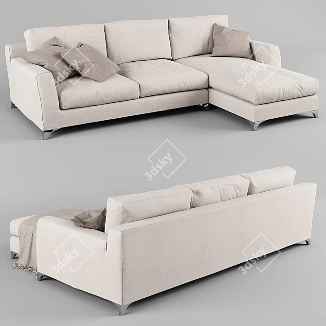 Sophisticated MR FLOYD Sofa 2 3D model image 2